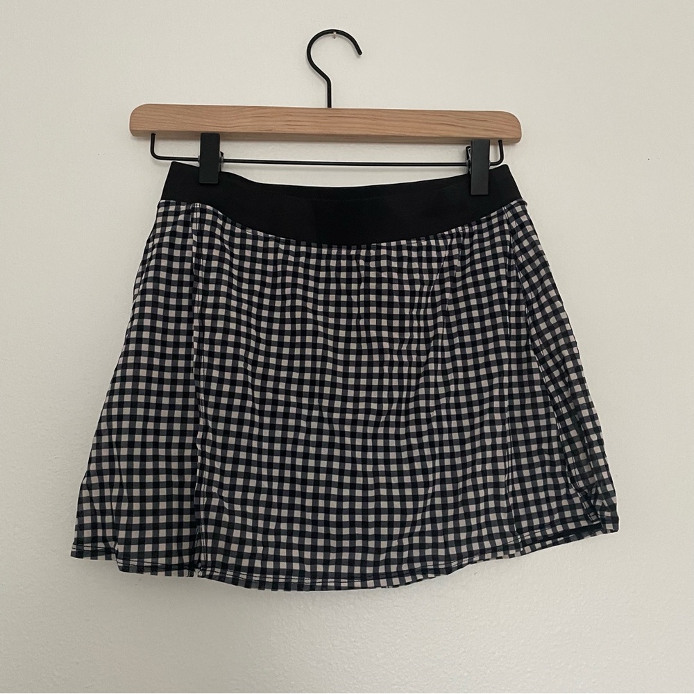 NWOT Alo Mesh Gingham Skirt